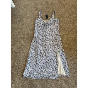 Abercrombie and Fitch NWT Women's Midi Length Dress Floral Size XL Slit Lined